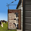 uni Customized Name HOLSTEIN CATTLE LOVERS KEEP GATE CLOSED All Printed 3D Metal Sign