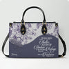 Personalized Leather Handbag with Bible Verses – Custom Color – Christian Tote Purse for Women |