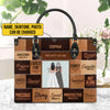Customizable Christian Art Leather Handbag - Personalized Inspirational Quotes & Photo Tote from