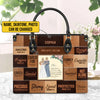 Customizable Christian Art Leather Handbag - Personalized Inspirational Quotes & Photo Tote from