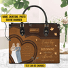 Customizable "Every Day is a New Beginning" Leather Handbag by