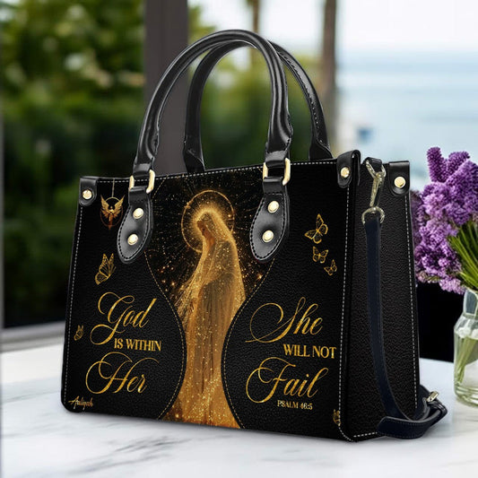 Personalized Christian Leather Handbag & Wallet Set | ™ Faith Gift for Women