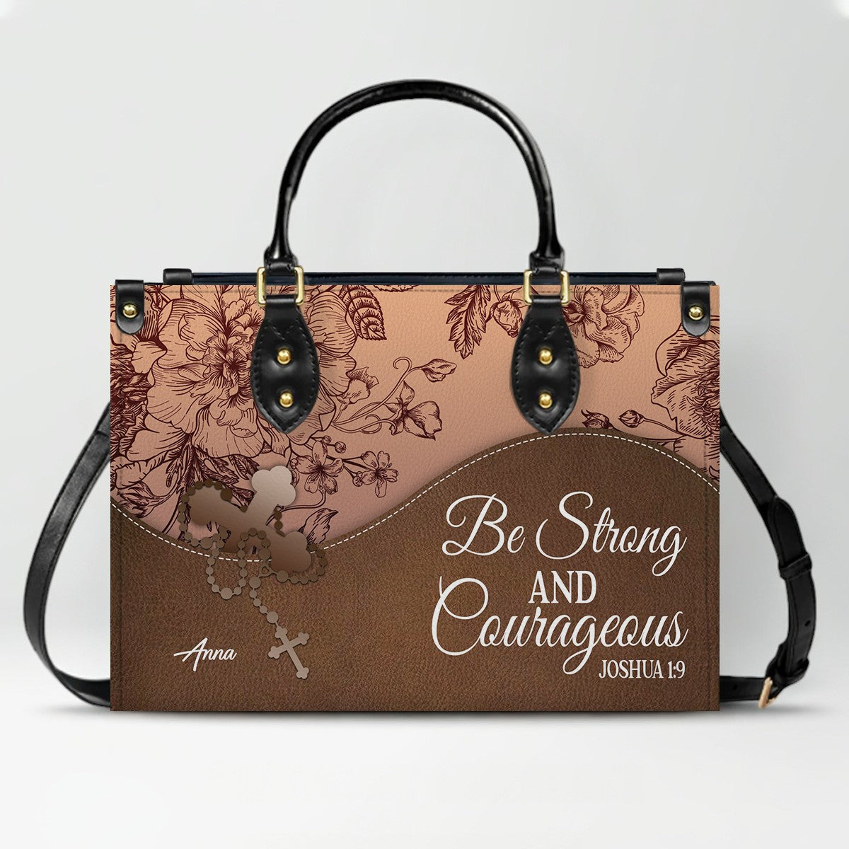Personalized Christian Leather Handbag – Custom Bible Verse Purse for Women |