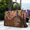 SET – Personalized Leather Handbag & Clutch | Christian Gift by