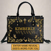 Custom Bible Verse & Name – Uncover the sacred meaning of your name | Personalized Leather Handbag