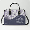 Custom Leather Handbag for Women – Personalized Name & Favorite Bible Verse |