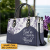 Custom Leather Handbag for Women – Personalized Name & Favorite Bible Verse |