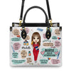 Personalized Nurse Affirmation Leather Handbag - Customizable Nursing Gift by