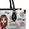 Personalized Nurse Affirmation Leather Handbag - Customizable Nursing Gift by