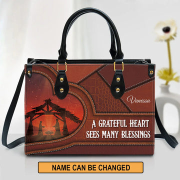 A Grateful Heart Sees Many Blessings, Personalized Gifts, Gifts for Women, Christmas Gift.
