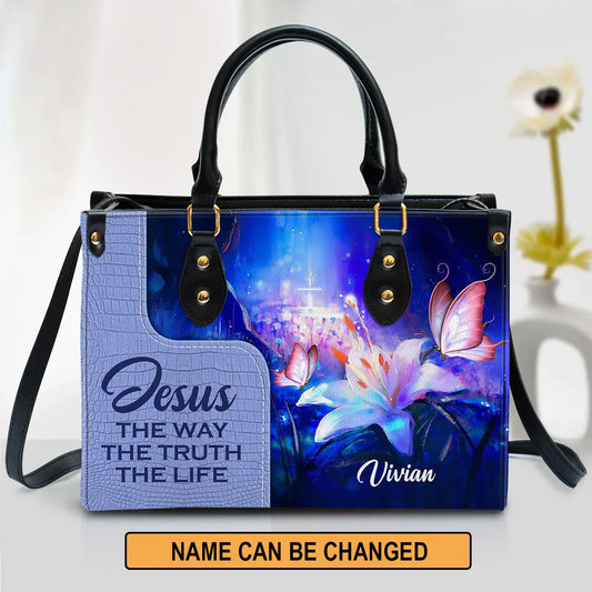 Jesus The Way The Truth The Life Leather Bags, Personalized Bags, Gifts for Women, Christmas Gift, CABLTB01300723.