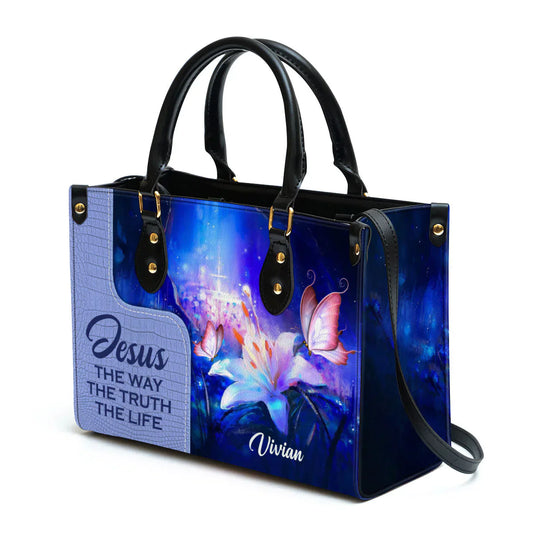 Jesus The Way The Truth The Life Leather Bags, Personalized Bags, Gifts for Women, Christmas Gift, CABLTB01300723.