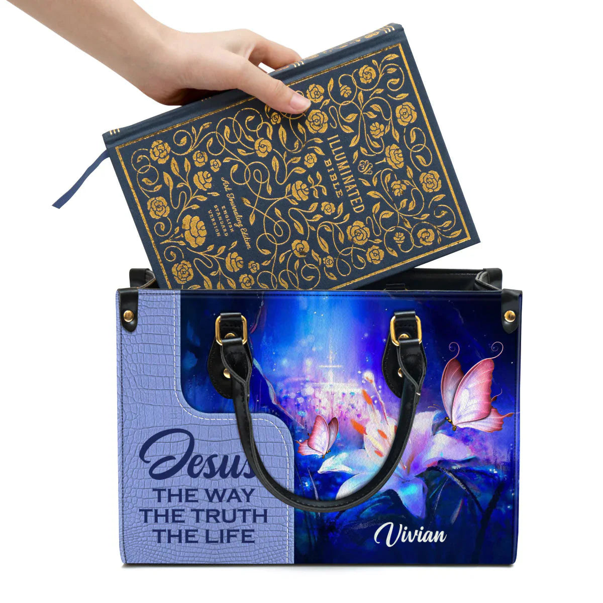 Jesus The Way The Truth The Life Leather Bags, Personalized Bags, Gifts for Women, Christmas Gift, CABLTB01300723.