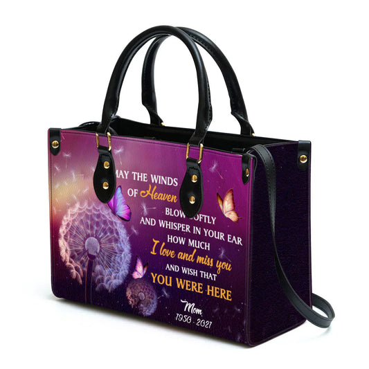 I Love And Miss You Memorial Leather Bags, Personalized Bags, Gifts for Women, Christmas Gift, CABLTB01300723.