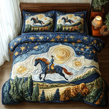 Proud Rider 3-Piece Quilted Bedding Set NCU0DV6644