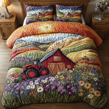 Rural Routes 3-Piece Quilted Bedding Set NCU0DV4635