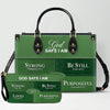 Personalized “God Says I Am” Leather Handbag for Christian Women – Custom Name & Color | 0111825