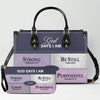 Personalized “God Says I Am” Leather Handbag for Christian Women – Custom Name & Color | 0111825