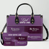 Personalized “God Says I Am” Leather Handbag for Christian Women – Custom Name & Color | 0111825