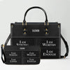 Personalized Leather Handbag & Long Wallet Set