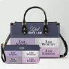 Personalized Leather Handbag & Long Wallet Set
