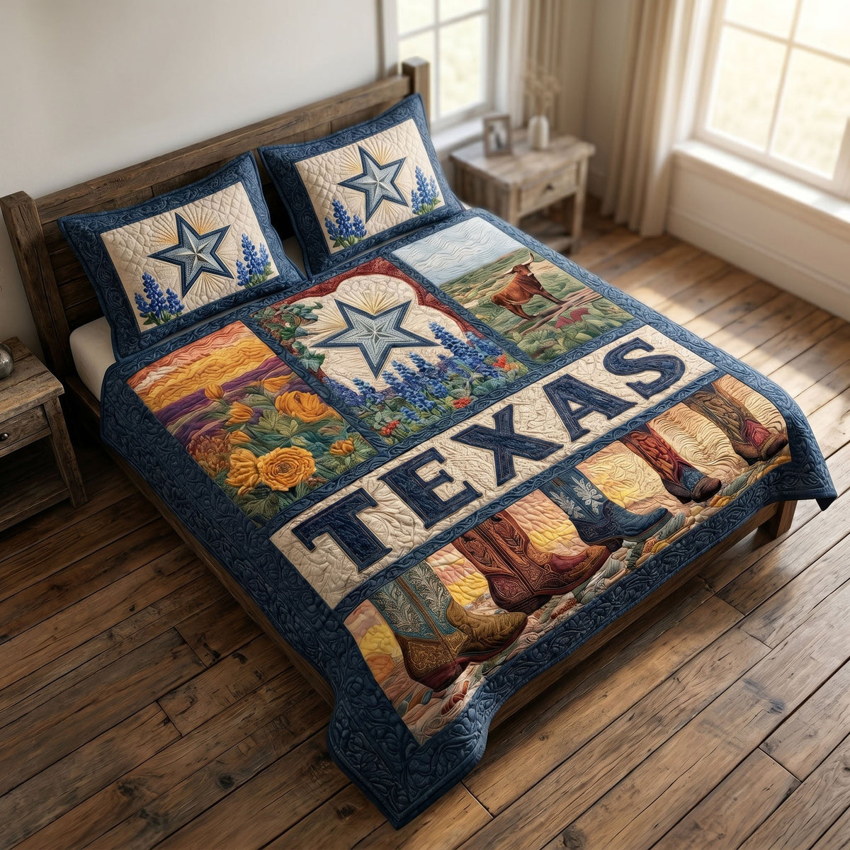 Southern Home 3-Piece Quilted Bedding Set NCU0NT12778