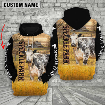Uni Personalized Name Speckle Park Cattle On The Farm All Over Printed 3D Hoodie