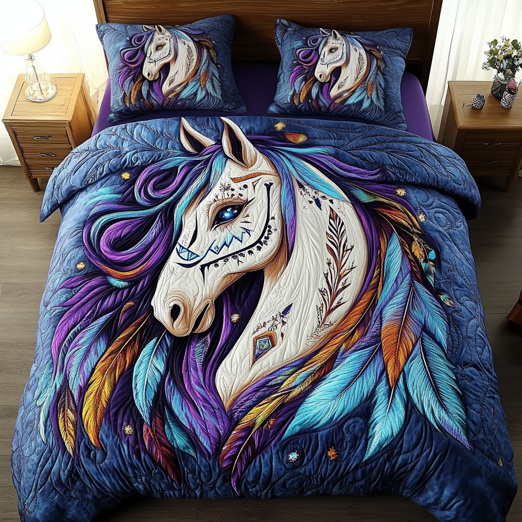 Starlit Spirit 3-Piece Quilted Bedding Set NCU0VL1300