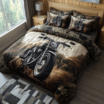 Steel Stallion 3-Piece Quilted Bedding Set NCU0DV2584