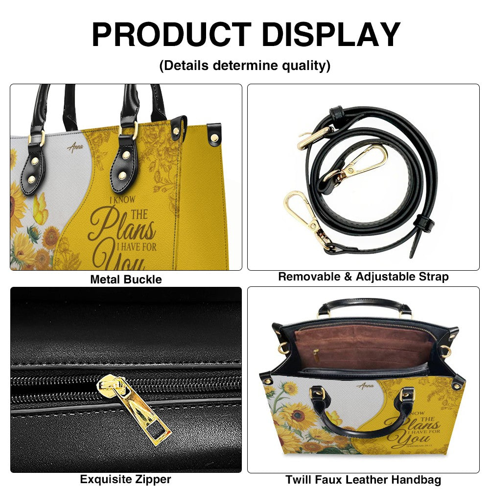 Personalized Leather Handbag for Christian Women – Christian Handbag with Bible Verses | Elegant Faith-Inspired Handbag