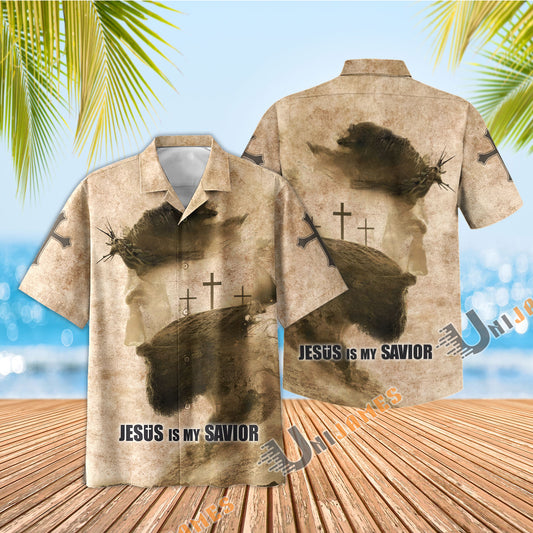 Unique Jesus Is My Savior Cross Thank God Hawaiian Shirt