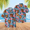 UniJames Tropical Blue Pink Floral 3D Hawaiian Shirt (14 Styles)