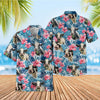 UniJames Tropical Blue Pink Floral 3D Hawaiian Shirt (14 Styles)