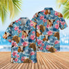 UniJames Tropical Blue Pink Floral 3D Hawaiian Shirt (14 Styles)