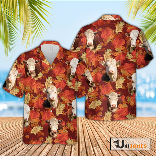Uni Hereford Autumn Farm 3D Hawaiian Shirt
