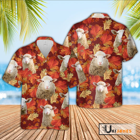 Uni Sheep Autumn Farm 3D Hawaiian Shirt