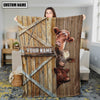 Uni Personalized Name Shorthorn Barn Blanket