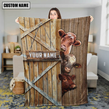 Uni Personalized Name Shorthorn Barn Blanket
