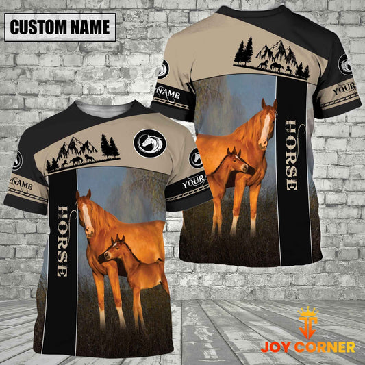 Uni Horse Customized Name 3D T-Shirt