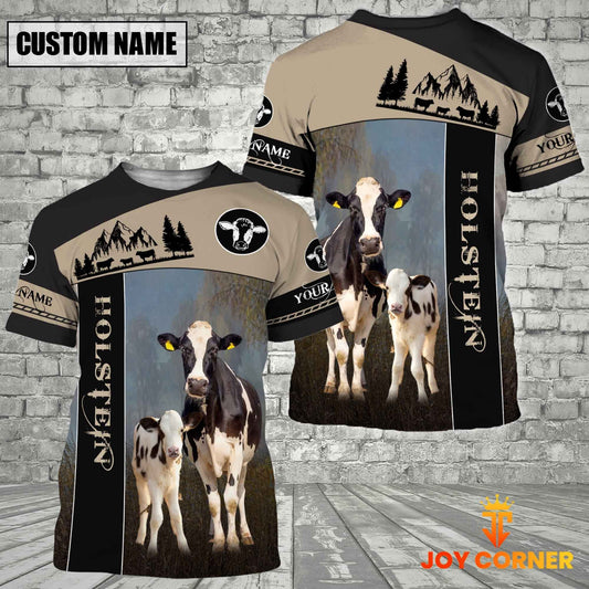 Uni Holstein Farmhouse Customized Name 3D T-Shirt