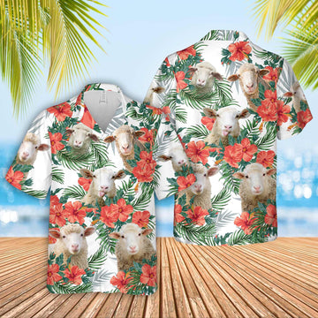 Unique Sheep Hawaiian Flowers Hawaiian Shirt