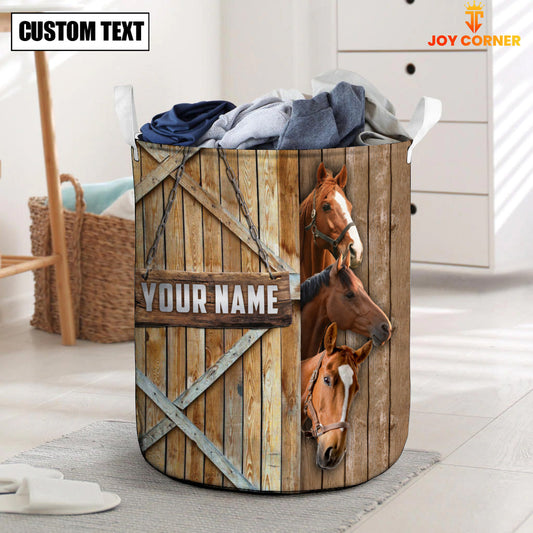 Uni Horse Barn Custom Name Laundry Basket