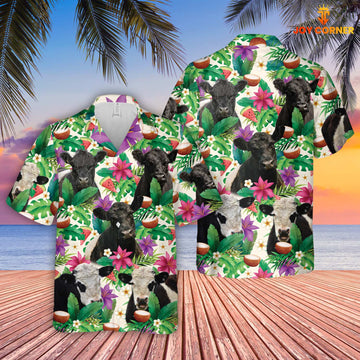 Unique Belted Galloway Summer Floral 3D Hawaiian Shirt