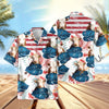 UniJames US Flag Flower Hawaiian Shirt (14 Styles)