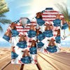 UniJames US Flag Flower Hawaiian Shirt (14 Styles)