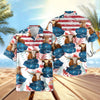 UniJames US Flag Flower Hawaiian Shirt (14 Styles)