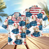 UniJames US Flag Flower Hawaiian Shirt (14 Styles)