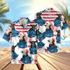 UniJames US Flag Flower Hawaiian Shirt (14 Styles)