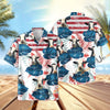 UniJames US Flag Flower Hawaiian Shirt (14 Styles)