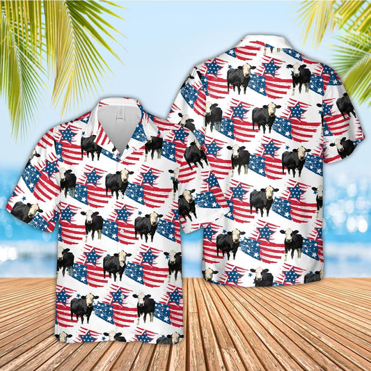Unique Black Baldy Happy Flag 3D Hawaiian Shirt